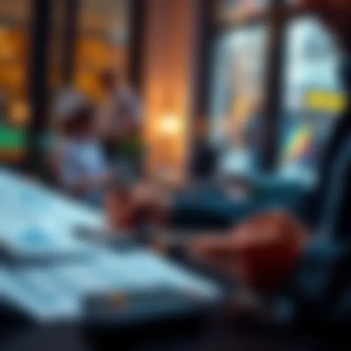 A person analyzing financial documents and using a calculator to plan budget and investments.