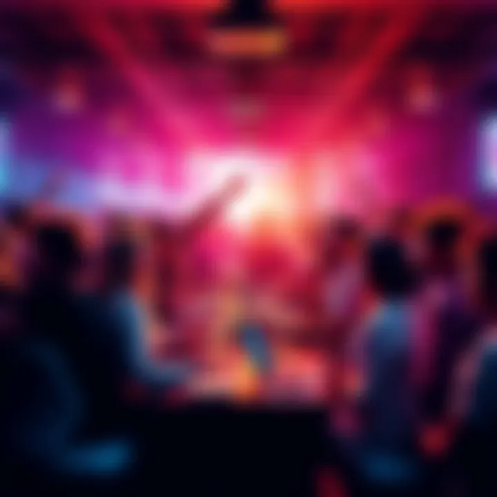 A vibrant group of people engaging in discussion on a forum, showcasing excitement and participation