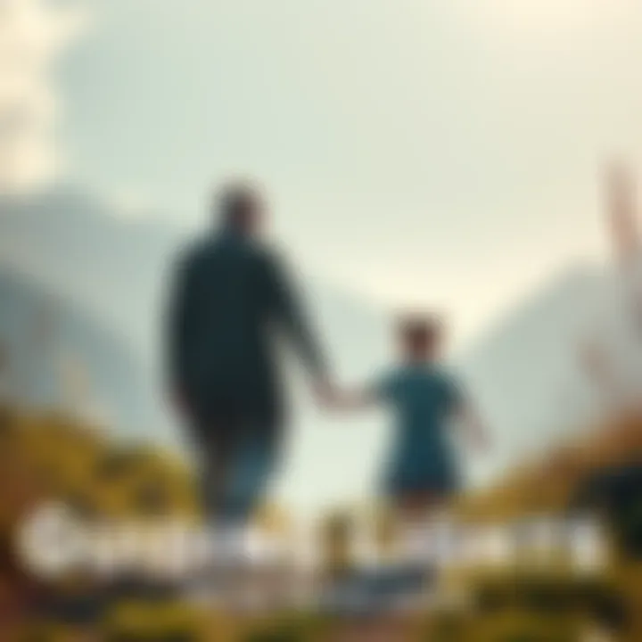 An elder holding hands with a child in a natural setting, symbolizing the connection between generations