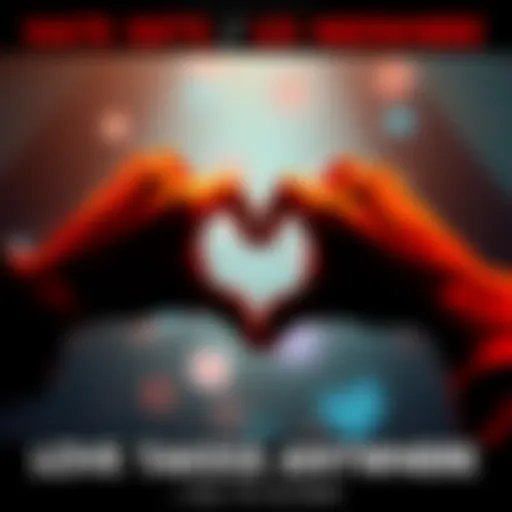 Two hands coming together to form a heart shape, symbolizing love and unity