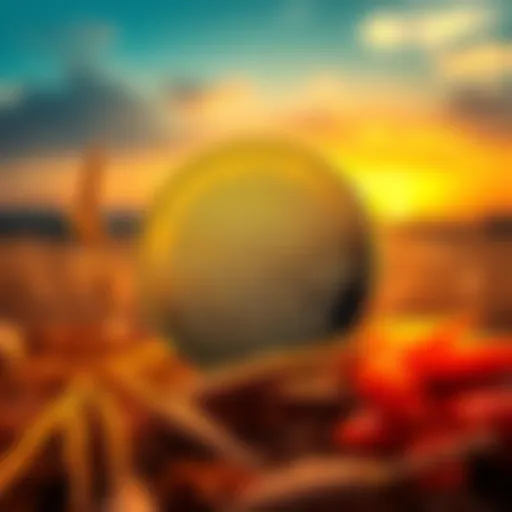 A digital token symbolizing monthly harvest yields with agricultural elements in the background.