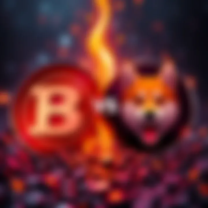 The logos of HBAR and DOGE with HBAR now at a higher value