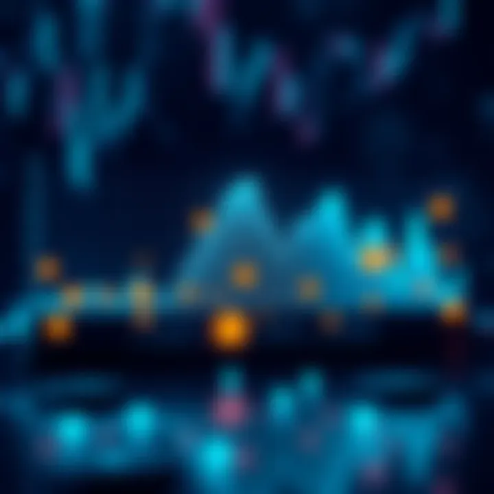 Graph showing a spike in transaction volume on Hedera Mainnet with digital currency symbols