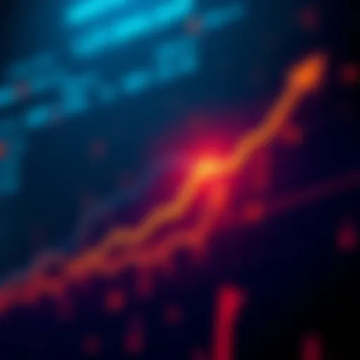 A graphic showing an upward trend in cryptocurrency prices with Hedera tokens highlighted, indicating potential for future growth.