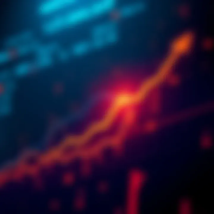 A graphic showing an upward trend in cryptocurrency prices with Hedera tokens highlighted, indicating potential for future growth.