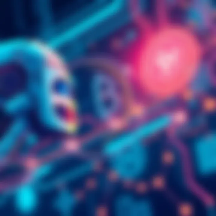 Illustration of Hedera Hbar technology integrating with AI payment systems, showcasing fast transactions and low fees.