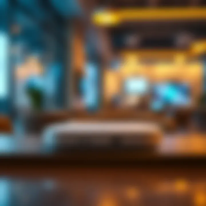 A Helium Mobile Wifi Indoor Hotspot device placed on a table, showcasing its sleek design and connectivity options.