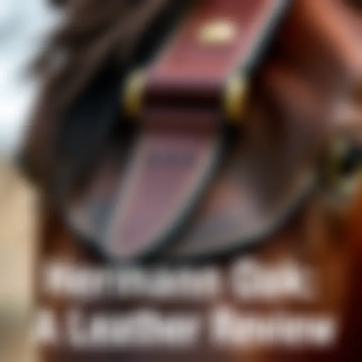 Close-up of the Hermann Oak Old World Harness showcasing its leather texture and craftsmanship.