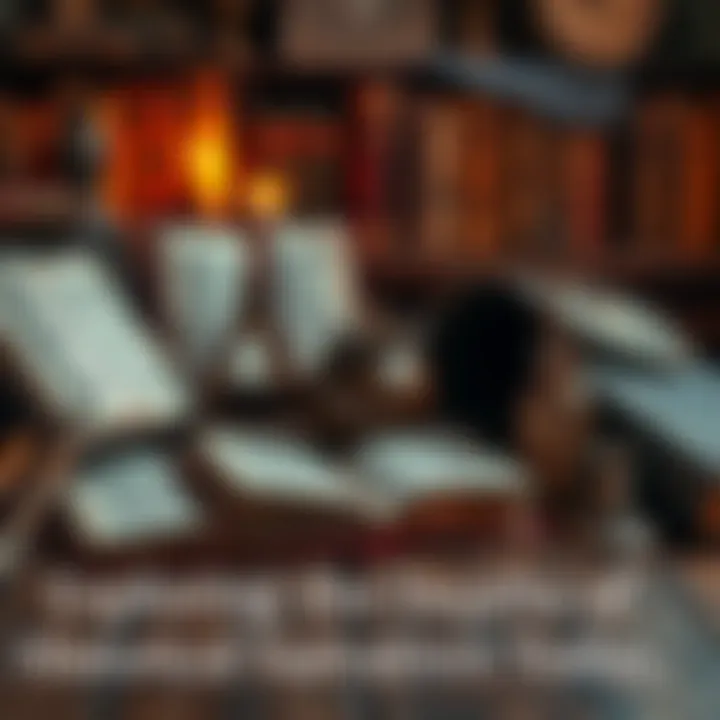 Open historical books and artifacts on a wooden table, representing the influence of history on society today.