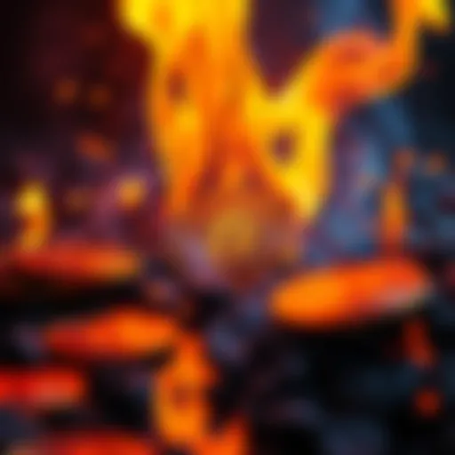 Visual representation of burning Hoge tokens with flames and cryptocurrency symbols