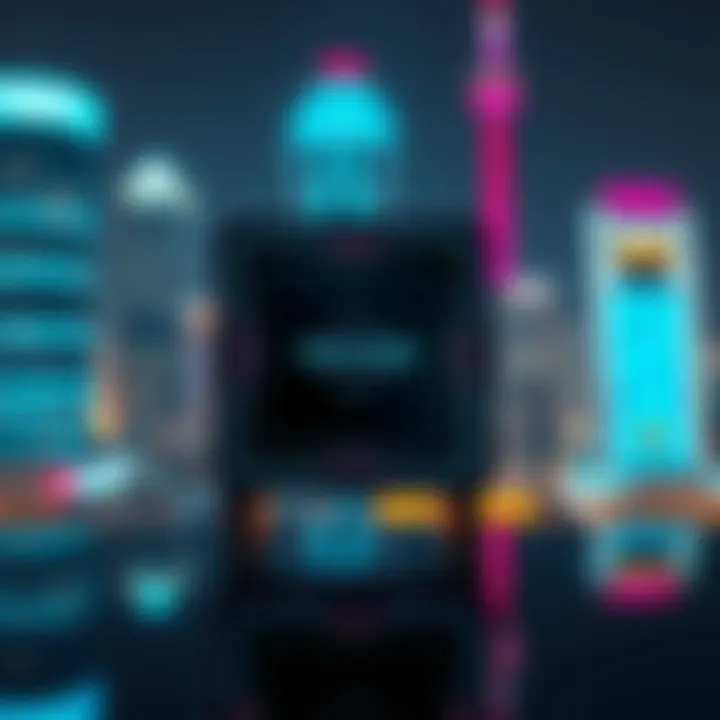 A hologram Trezor displayed against a backdrop of Tampa, FL, attracting attention from collectors and tech fans.