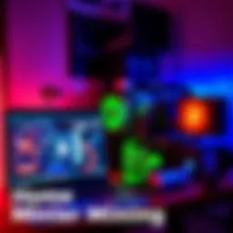 A beginner's solo mining rig at home with an ASIC miner and a laptop, showing essential components for cryptocurrency mining.