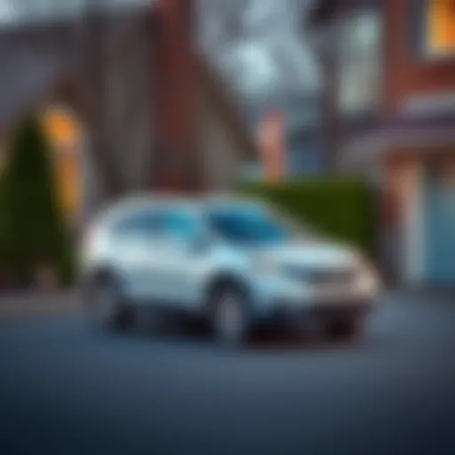 A well-maintained 2014 Honda CR-V parked in a driveway, showing its sleek design and condition