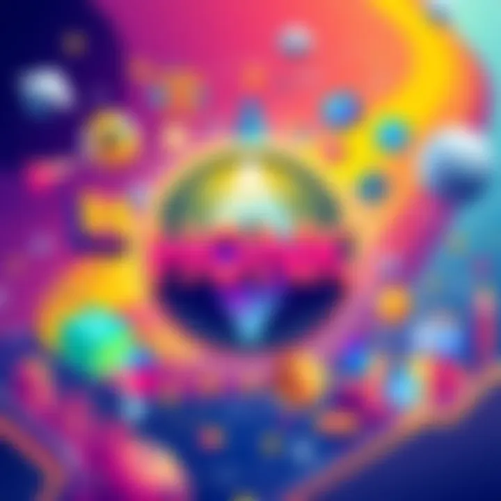 A colorful illustration showcasing the HONK cryptocurrency logo surrounded by symbols of community and innovation, representing an alternative to Bonkcoin.