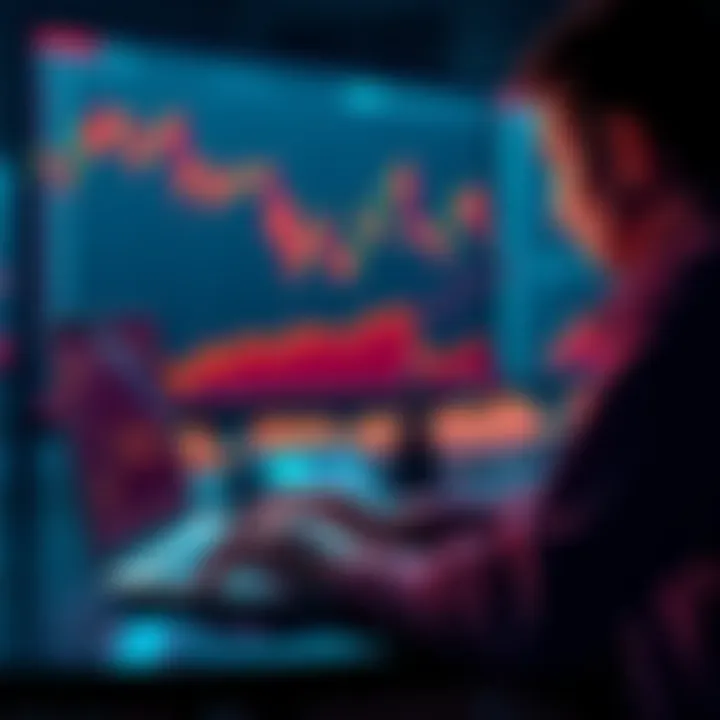 A person looking at cryptocurrency charts on a laptop, contemplating its future.