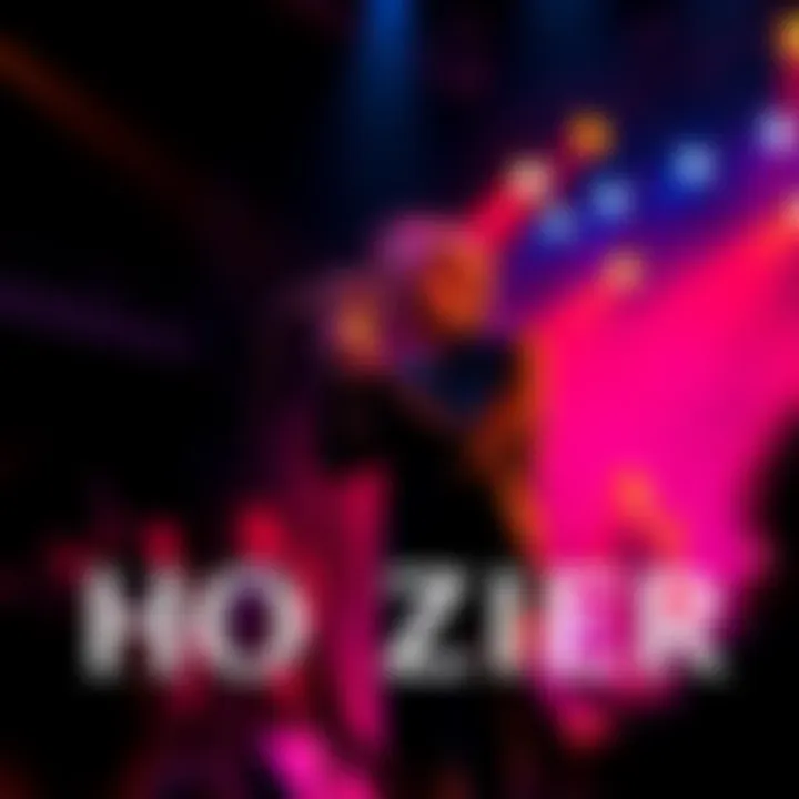Hozier performing on stage Hozier singing with emotion, engaging the audience during a live performance