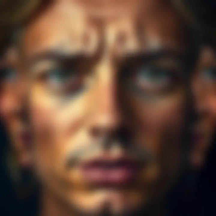 A close-up of a person's face showing a range of emotions, including joy, sadness, and contemplation, highlighting the complexity of human psychology.