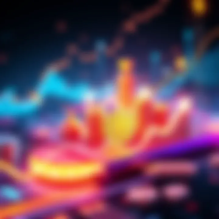 An illustration showing the integration of real-world assets and decentralized finance strategies with visual elements like currency symbols and graphs