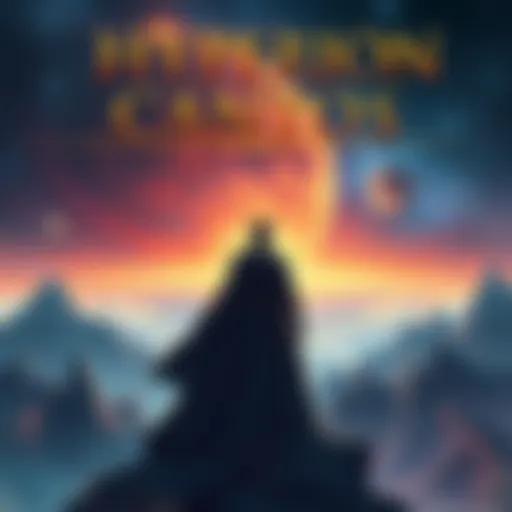 Cover illustration featuring a blend of space and fantasy elements, with a central figure looking towards a distant horizon, symbolizing the conclusion of a grand journey.