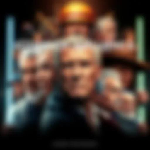 A collage featuring iconic figures from various fields, showcasing their lasting impact on culture.