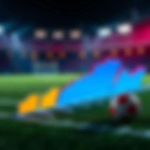 A graph showing the trend of in-season card prices decreasing over time for various football leagues.