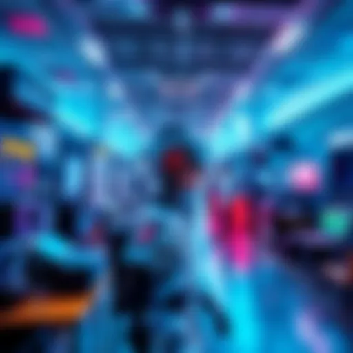 A vibrant display of cutting-edge technology and gadgets showcasing the future of innovation.