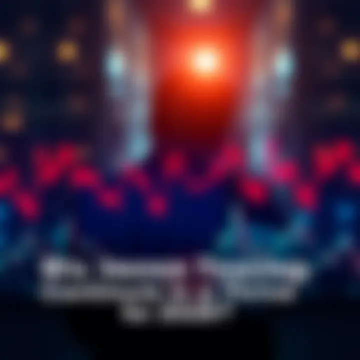 A stock market chart with rising and falling lines representing insider trading trends, overlaid with a silhouette of a business person