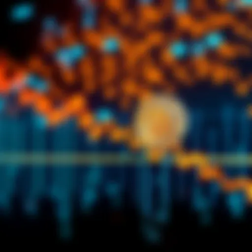 A graph showing a decline in Bitcoin and Ethereum values with a background of digital currency symbols, indicating significant withdrawals by institutions.