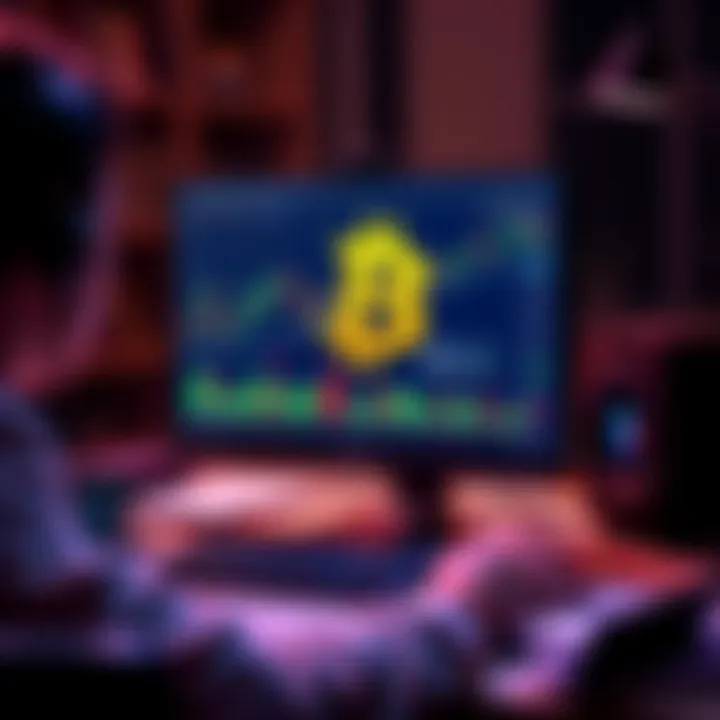 An intern's computer screen displaying Bitcoin charts and graphics, highlighting a surprising investment opportunity