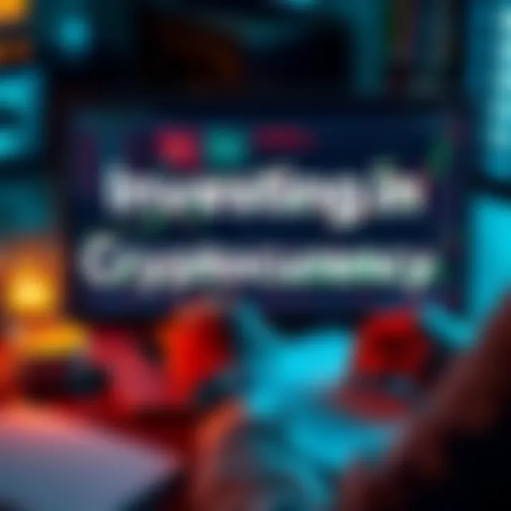 A person analyzing cryptocurrency graphs and charts on a laptop with notes and a coffee cup nearby