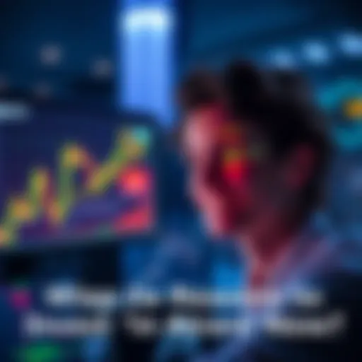 A person looking at a digital chart showing Algorand's price trends with a smiling face, symbolizing optimism.