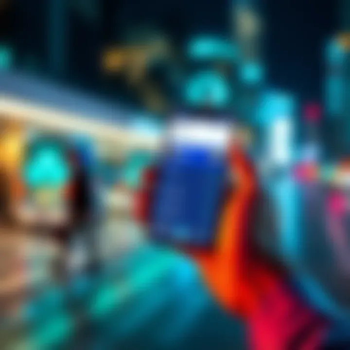 A person holding a smartphone displaying fiat currency investment options on the screen