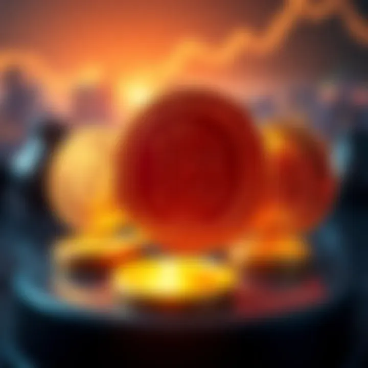 A graphic showing tokens representing oil, gold, and real estate to illustrate real world asset tokenization.