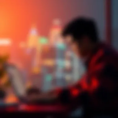 Investing for the Future A person looking at a laptop with investment opportunities, symbolizing moving on from Shiba Coin to better ventures