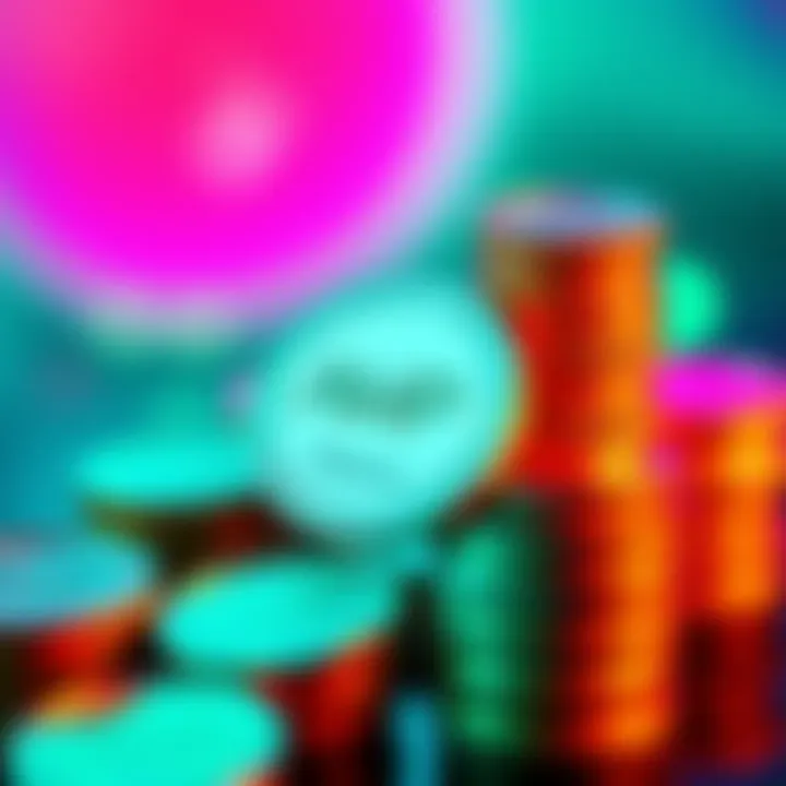 A visual representation of AMP tokens with a message about holding and investing for future rewards.