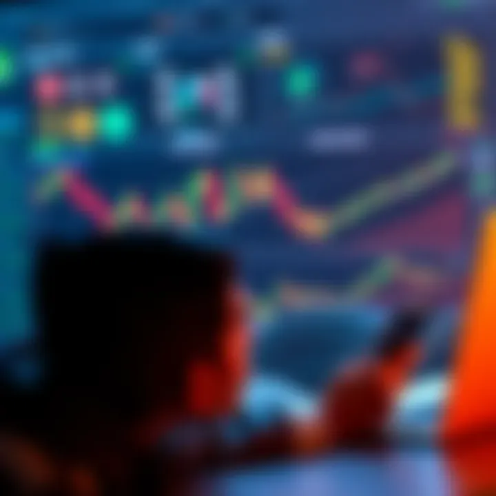 Person looking at a Bitcoin chart with a laptop and smartphone, contemplating investment decisions