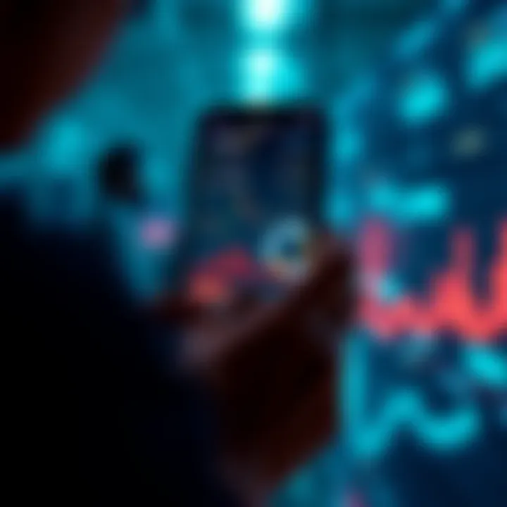 A person holding a smartphone displaying cryptocurrency charts, considering investment options between Hyperliquid and Zcash.