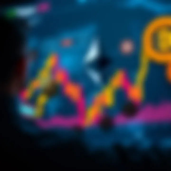A person considering the timing of a €10,000 investment in Ethereum, with charts and crypto symbols in the background.