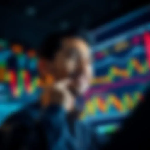 A person looking at stock market charts with a positive expression, symbolizing investment confidence in HBAR.