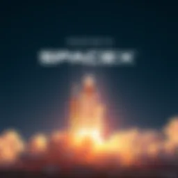 A graphic representing an investor excited about the BitMart IPO subscription for SpaceX, featuring SpaceX rockets and financial symbols.