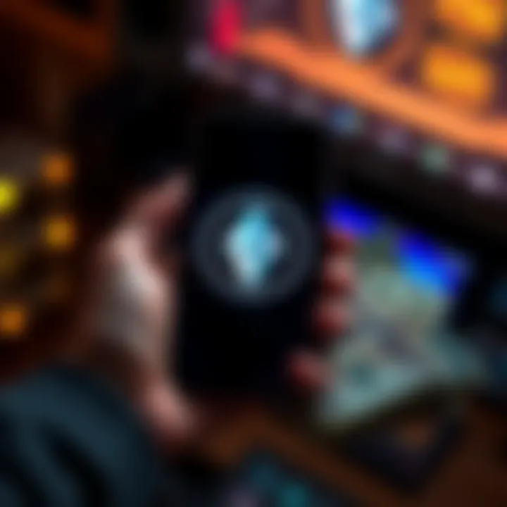 A person holding a smartphone displaying Monero logo with cash beside it, symbolizing financial privacy investment strategies.