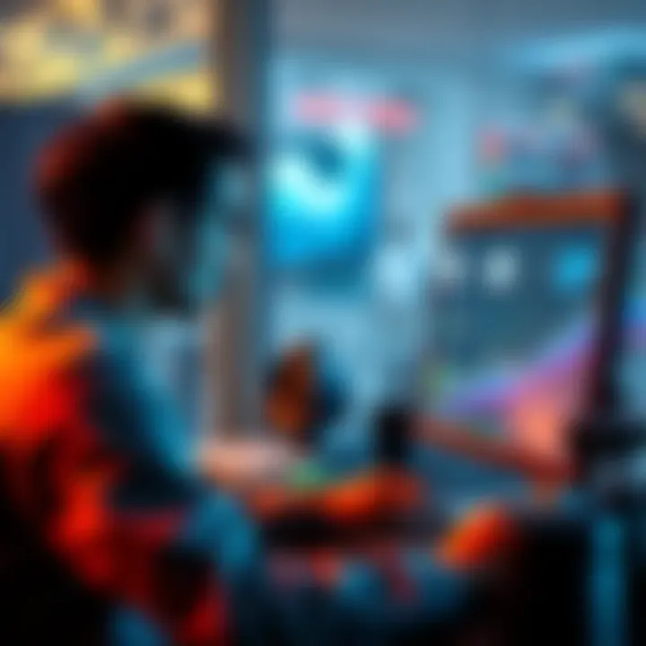 A person analyzing decentralized finance options on a computer, looking for secure platforms with good yields.