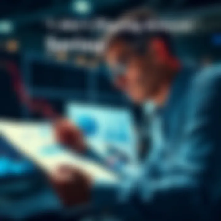 A person reviewing financial charts and documents, focused on making investment decisions.