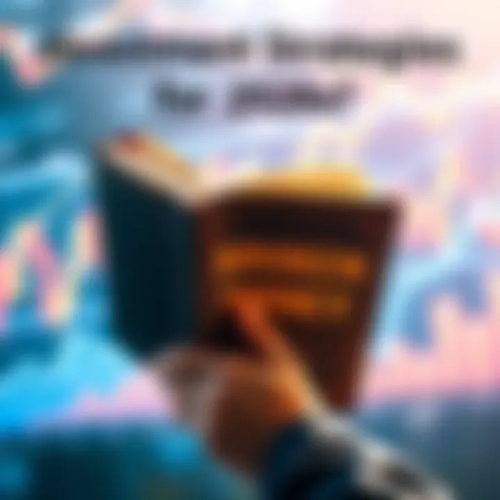 Person holding a book titled 'Broken Money' with graphs and charts in the background, symbolizing financial strategies