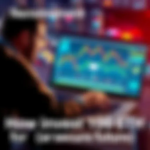 A person analyzing cryptocurrency charts and coins on a laptop, considering investment options for 100 ETH.