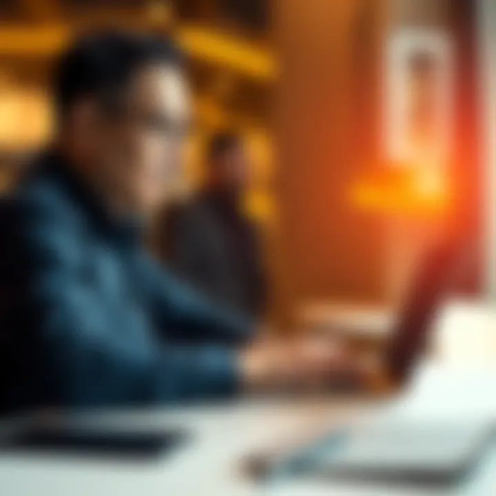 A person reviewing investment options on a laptop, showcasing simplicity in managing a $50,000 Raiz investment for long-term growth.