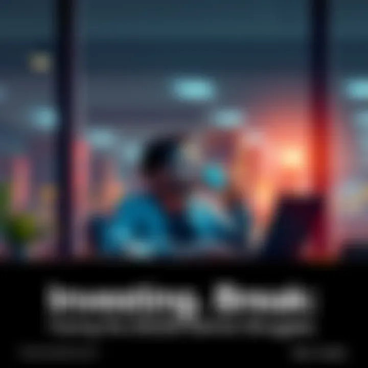 A person sitting at a desk with a laptop closed, looking relaxed and sipping coffee, symbolizing a break from market stress.