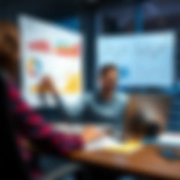 An investor sitting at a desk with a laptop, analyzing financial charts and graphs, looking excited about reaching a $200k goal while considering backup plans.