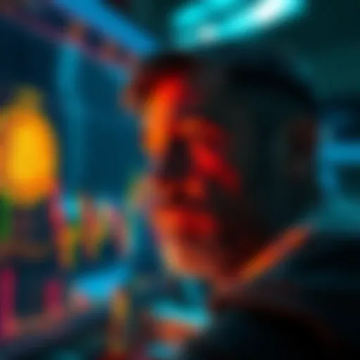 A cautious investor looking at a Bitcoin chart with a thoughtful expression, contemplating their investment journey and market fluctuations.