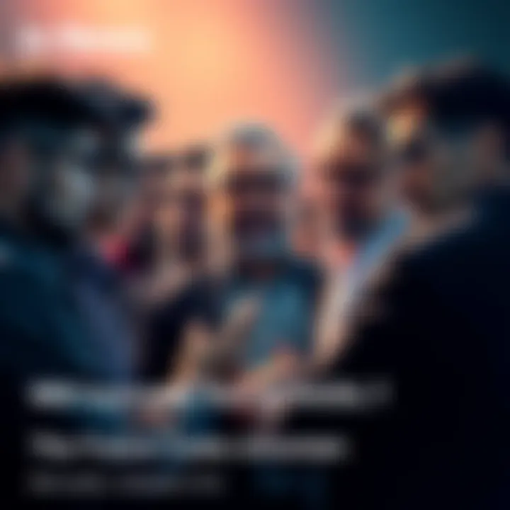 A group of diverse investors discussing whether to sell or hold their assets, showing expressions of concern and hope